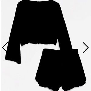 Ruffle Pajama Shorts Set NWT